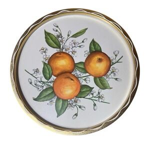 VINTAGE Knott's Berry Farm Inspiration House 'Oranges' Metal Serving Tray 10"